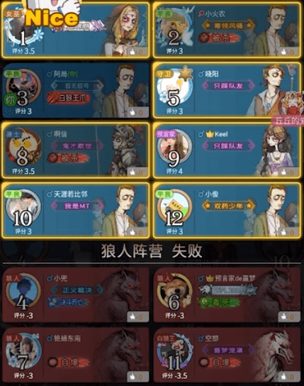 野孩子狼人杀，黑夜与黎明