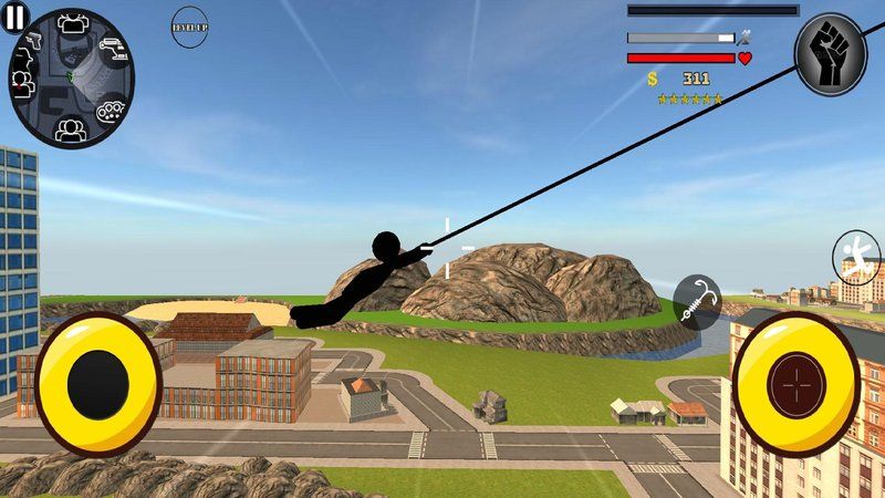绳索英雄火柴人无限金币版下载_绳索英雄火柴人破解版_火柴人绳索英雄破解版中文