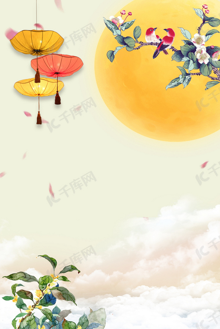中秋背景图纯色_中秋背景大图_中秋节背景图片
